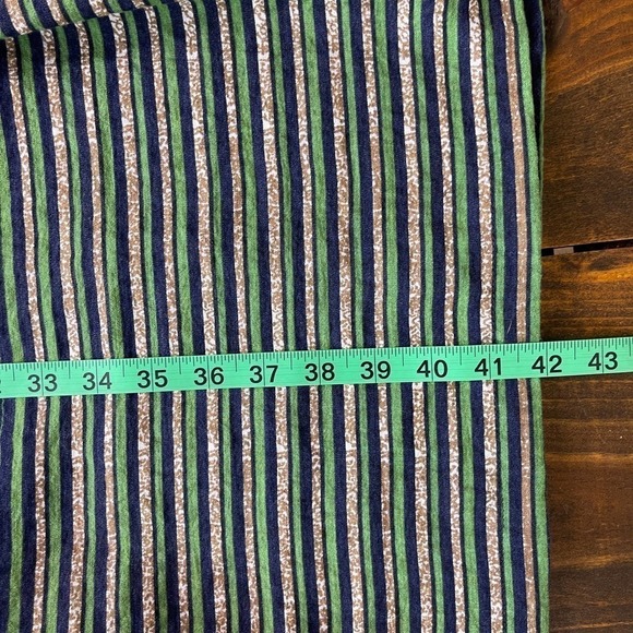 Buyduk Blue Green Mixed Print Floral Striped Cotton Lagenlook Midi Dress Large - Picture 8 of 8